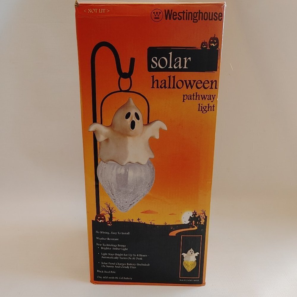 RARE Westinghouse SOLAR Halloween Pathway Light GHOST WORKS